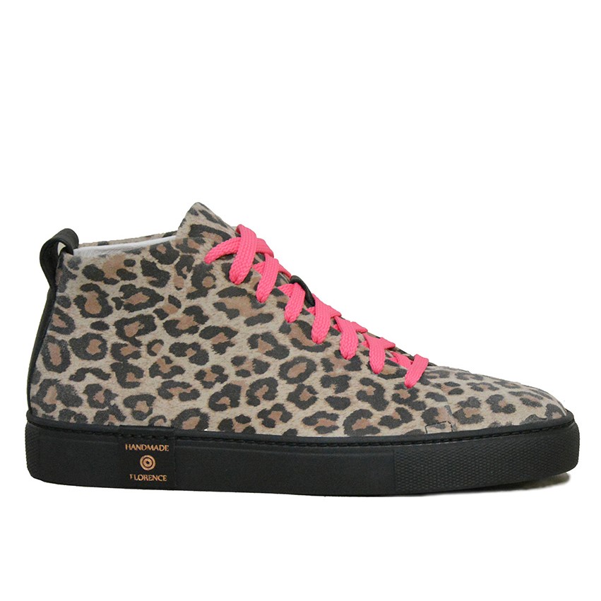BASIC MID _ Leopard Suede / Fuxia Fluo